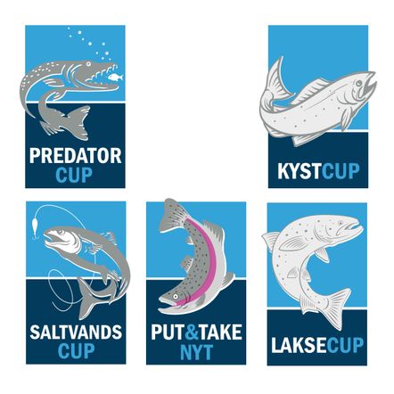 Fisketyper logoer til Fisk & Fri magasin